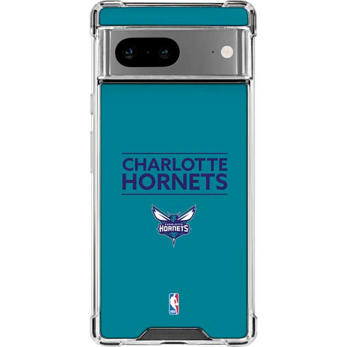 NBA Charlotte Hornets Standard - Blue Google Pixel 8a Clear Case